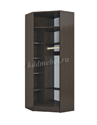 Шкаф угловой Эрика с зеркалом (Венге/Дуб молочный)