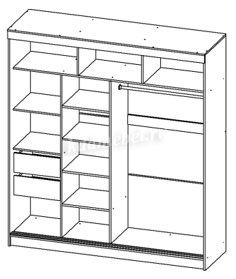 Шкаф-купе Танго-2 2000 (Венге)