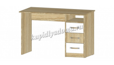 Стол Буратино с ящиками (Дуб сонома/Белый)