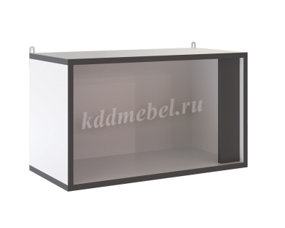 Полка закрытая Асцелла (Белый/Графит серый)