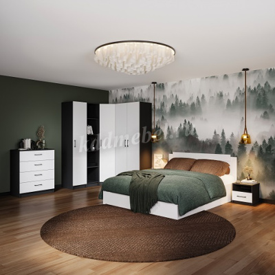 Комод 1д.3 ящ. Чикаго (Антрацит/Белый)