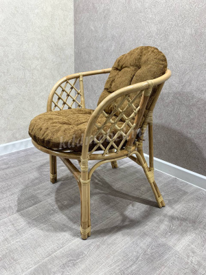 Кресло RJG-Bahama (Ротанг №4, ткань Mulan 152)