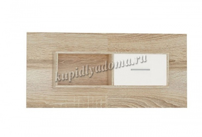 Полка навесная Стелс 1 дверка (Дуб сонома/Белый)