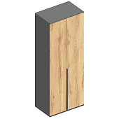 Шкаф 2ств. Стил для одежды (Темно-серый лофт/Дуб золотистый)