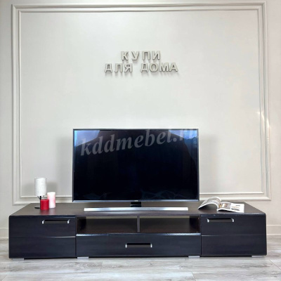 Тумба под ТВ Ларго 2.0 (Венге/Черный глянец)