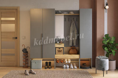 Шкаф 1дв. Баско L400 (Графит)