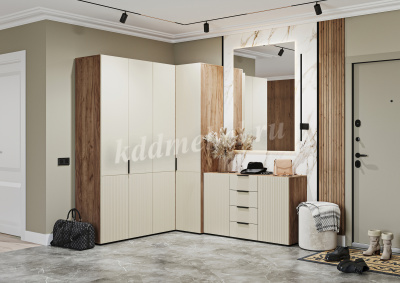 Шкаф угловой Соната (Дуб крафт табачный/Керамика)