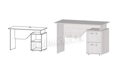 Стол письменный Ральф с ящиками (Анкор светлый)