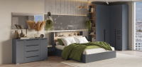 Спальный Гарнитур Люмьер_композиция 3_графит_дуб сонома Спальный Гарнитур Люмьер_композиция 3_графит_дуб сонома