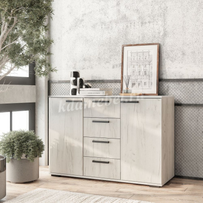 Комод Стандарт-2 NEW (Дуб крафт белый)