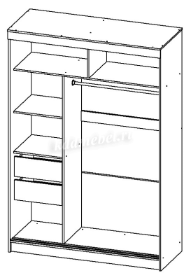Шкаф-купе Мираж 1500 (Анкор светлый)