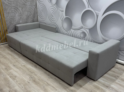 Диван угловой Бруклин-2 ДУ (Магнетика 25/Светло-серый) 