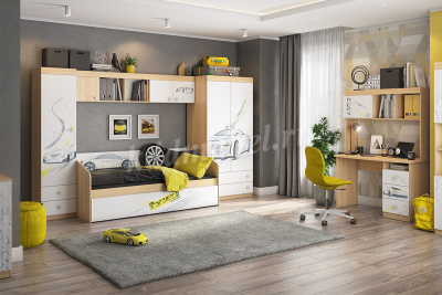 Комод Форсаж (Дуб сонома/Белый)