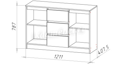 Комод Ницца НЦ.05 (Белый)
