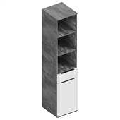 Пенал 1-ств Лео-2 с ящиком и полками (Айрон рок/Софт айс)