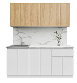 Кухня Лето 1,8 (Белый/Гикори)