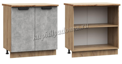 Шкаф нижний ШН 800 Кухня Мария (Белый) БЕЗ СТОЛЕШНИЦЫ