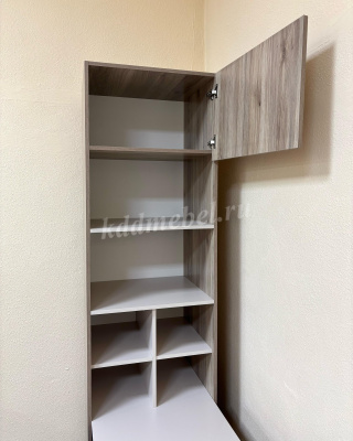 Стол письменный-шкаф Урбан (Дуб смоки/Кашемир) 