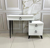 Стол туалетный Ева (Белое дерево/Белый матовый)