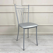 Стул Марсель К (Металлик/Кожзам серебро)