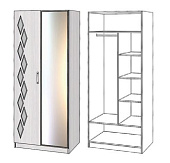 Шкаф Диана 2-х створчатый (Анкор светлый)