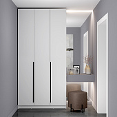 Шкаф для одежды 3-х дв. Брандо 67.12 (h 2380) (Белый)