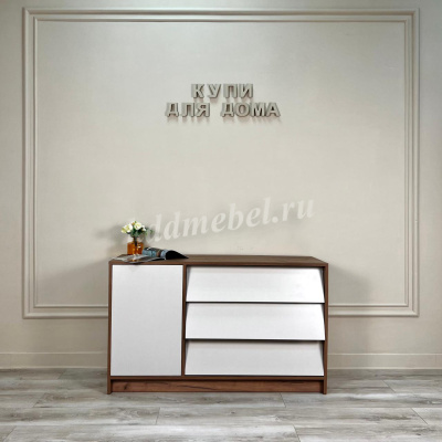 Комод Рейн 1200 (Дуб крафт табачный/Кашемир)