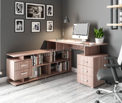 Стол письменный Нарус №2 (Ясень шимо темный)