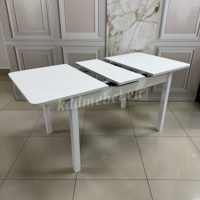 Стол обеденный раздвижной Лидер 1200*800 7055PS (Белый иней)