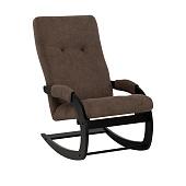 Кресло-качалка Leset Блисс (Венге/Ткань велюр Коричневый Soro 28)