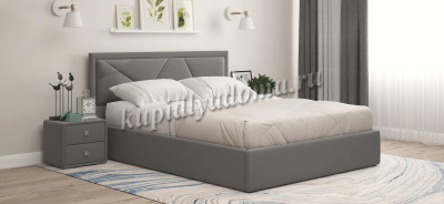 Кровать Мартин 1.6 с подъемным механизмом (Микровелюр/Серый)