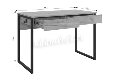 Стол Юниор (Графит/Черный муар)