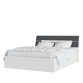 Кровать Гавана 1.6 с основанием ЛДСП (Белый/Графит серый)