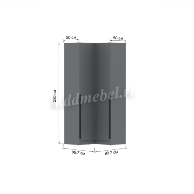 Шкаф угловой Мадрид прямой угол (Графит серый)
