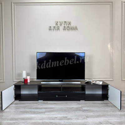 Тумба под ТВ Ларго 2.0 (Венге/Черный глянец)