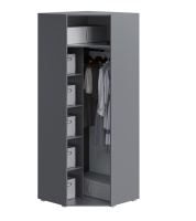 МС Люмьер Шкаф угловой трапеция Графит откр МС Люмьер Шкаф угловой трапеция Графит откр