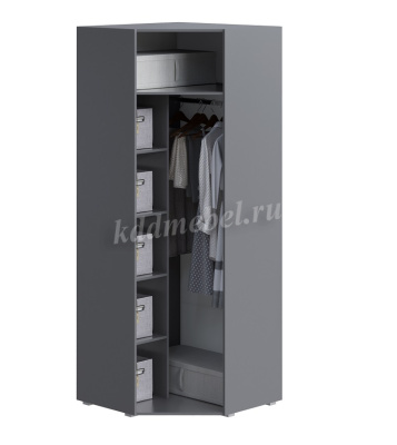 Шкаф угловой Люмьер трапеция (Графит)