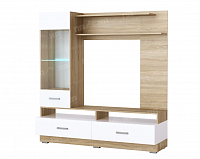 Гостиная Элиза модуль (Дуб сонома/Белый глянец)