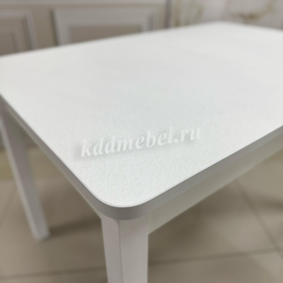 Стол обеденный раздвижной Лидер 1200*800 7055PS (Белый иней)