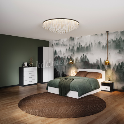 Комод 1д.3 ящ. Чикаго (Антрацит/Белый)