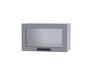 Шкаф верхний со стеклом 6ХС кухня Григгс (Белый/Камень темный)