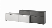 Тумба ТВ Альберо (Белый/Графит серый)