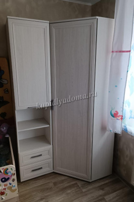 Шкаф угловой Джаз (Ясень анкор белый)
