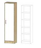 Шкаф-пенал Инфинити (Дуб крафт/Белый)