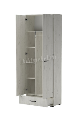 Шкаф двустворчатый с ящиком Италия (Крафт белый)