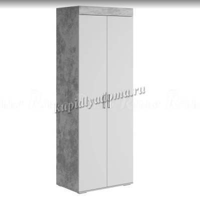 Шкаф Адель (Бетон светлый/Белый шагрень)