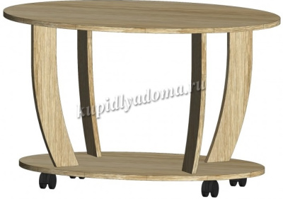 Стол журнальный Овальный (Дуб сонома)