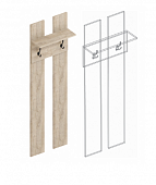 Вешалка Филадельфия 600 ПФ-01(Дуб баррик)