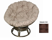 Кресло Papasan Swivel (Ротанг №6, ткань Matador 010) УЦЕНКА 