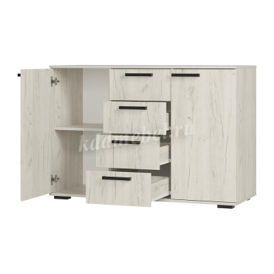 Комод Стандарт-2 NEW (Дуб крафт белый)